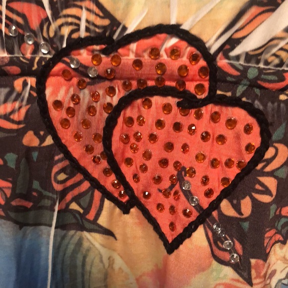 Awesome Sleeveless Long Designer Dress with Hearts ❤️ and Sequins-VALENTINES DAY - Picture 13 of 16